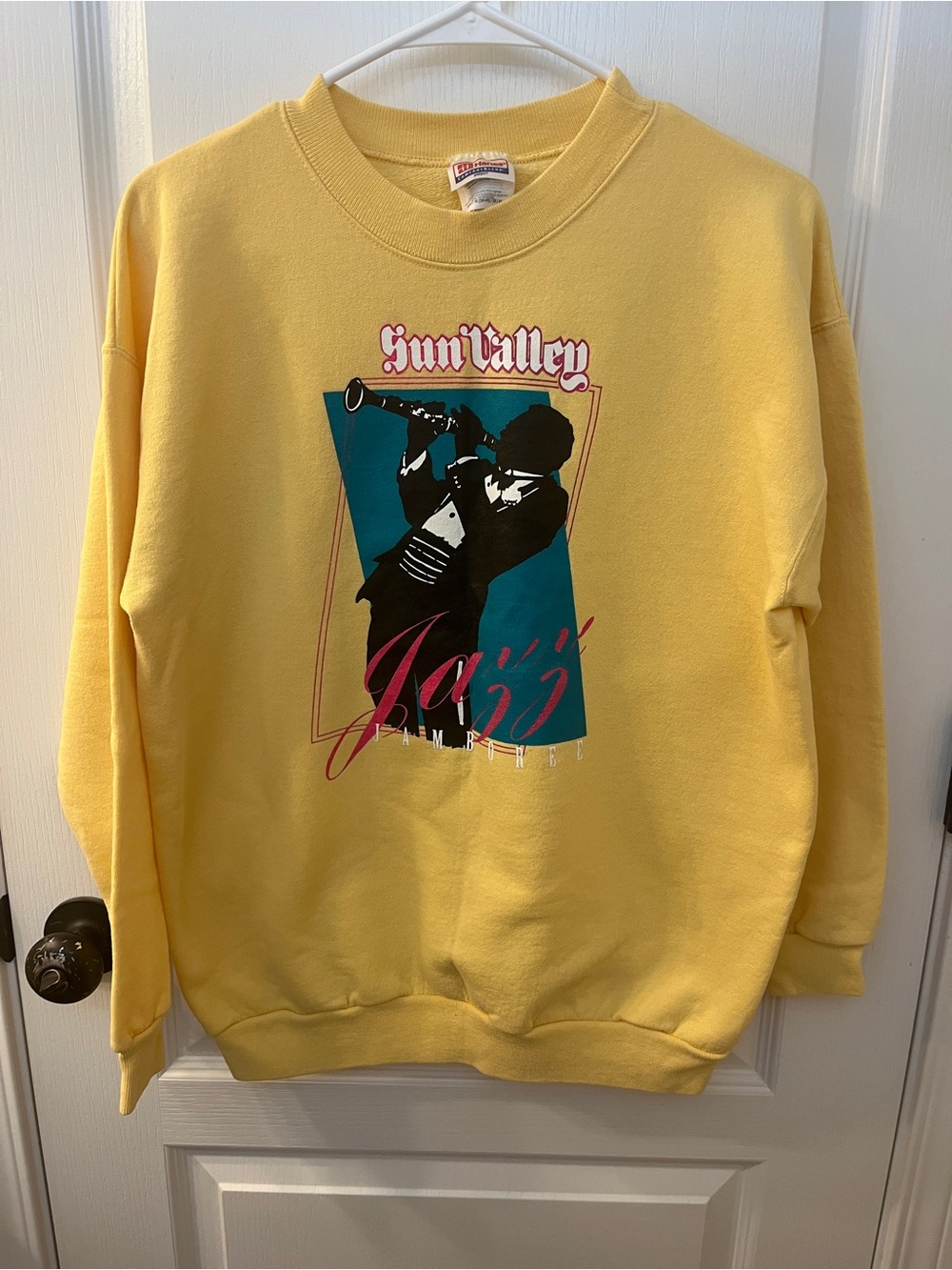 Vintage Sun Valley Idaho Jazz Graphic Crewneck Sweatshirt